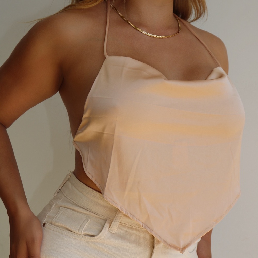 Satin Scarf Top